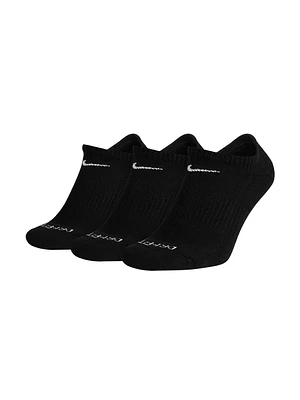 NIKE EVERYDAY CUSHIONED NO SHOW DRI FIT 3 PACK-BK