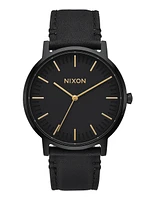 NIXON PORTER LEATHER WATCH