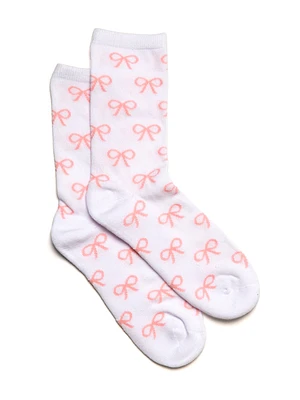 SCOUT & TRAIL BOW PRINT SOCK - WHITE