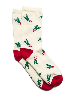 SCOUT & TRAIL HOLLY PRINT SOCK