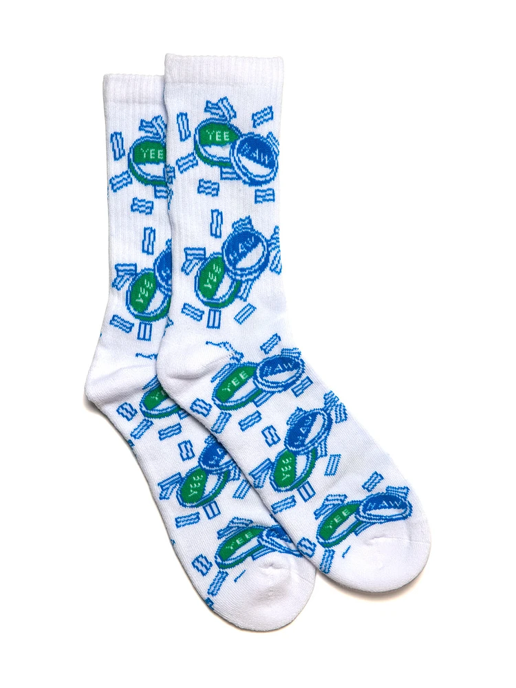 SCOUT & TRAIL YEE HAW SOCK - WHITE