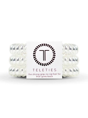 TELETIES HAIR TIE LARGE - CRYSTAL CLEAR