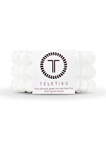 TELETIES HAIR TIE LARGE - COCONUT WHITE - CLEARANCE