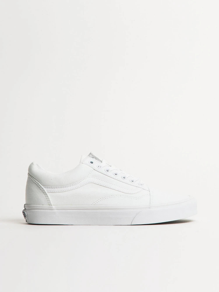 MENS VANS OLD SKOOL TRUE WHITE CANVAS SNEAKER