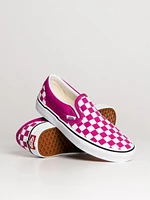 WOMENS VANS CLASSIC SLIP ON CHECKER FUCHSIA R SNEAKER - CLEARANCE