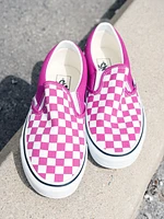 WOMENS VANS CLASSIC SLIP ON CHECKER FUCHSIA R SNEAKER - CLEARANCE