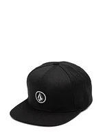 VOLCOM QUARTER TWILL SNAPBACK HAT - BLACK  - CLEARANCE