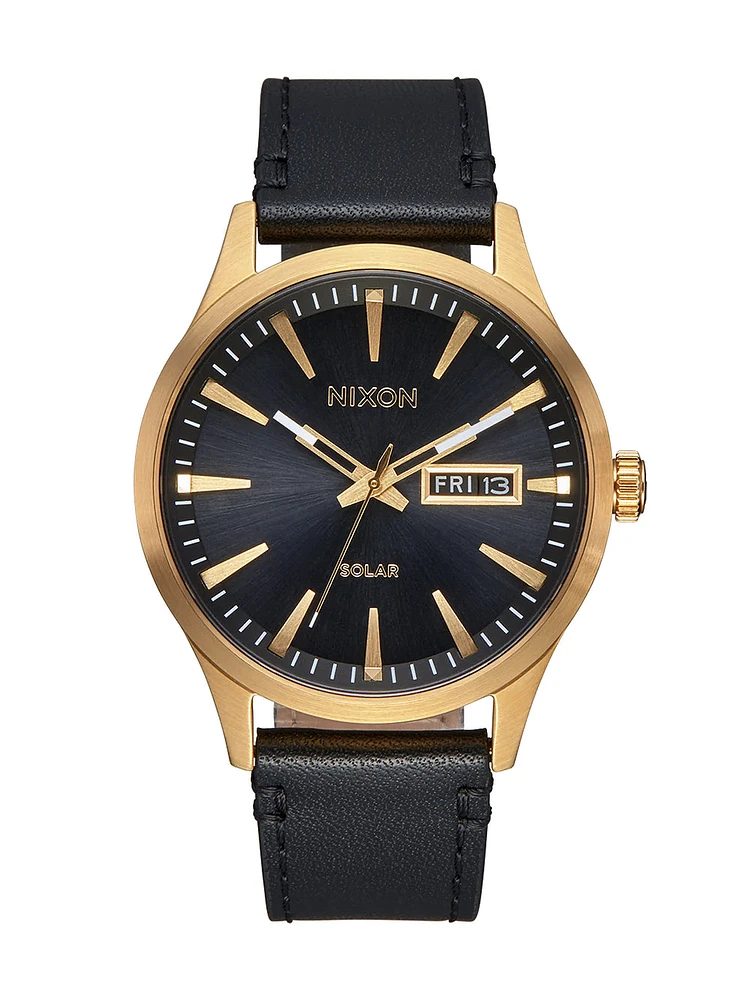 NIXON SENTRY SOLAR LTHR