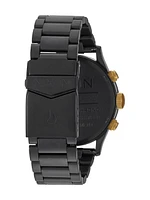 NIXON SENTRY CHRONO - MATTE BLACK/GOLD WATCH - CLEARANCE