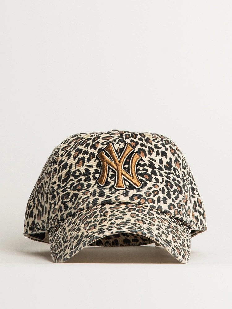 47 LISA LEOPARD CLEAN UP CAP - YANKEES