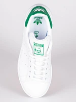 WOMENS ADIDAS STAN SMITH WHITE/GREEN SNEAKERS - CLEARANCE