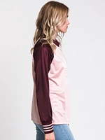 WOMENS TREFOIL LONG SLEEVE TEE - PINK CLEARANCE