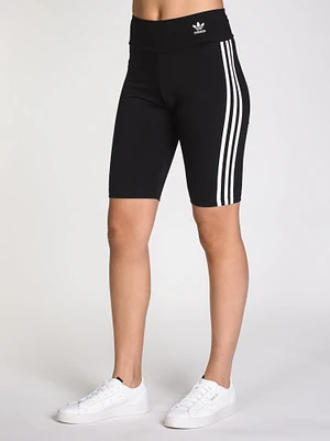 WOMENS 3STRIPE BIKER SHORT - BLK/WHT CLEARANCE