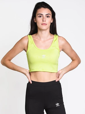 WOMENS CROPPED RIB TANK TOP- LIM - CLEARANCE