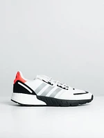 MENS ADIDAS ZX 1K BOOST SNEAKERS - WHITE/BLACK CLEARANCE