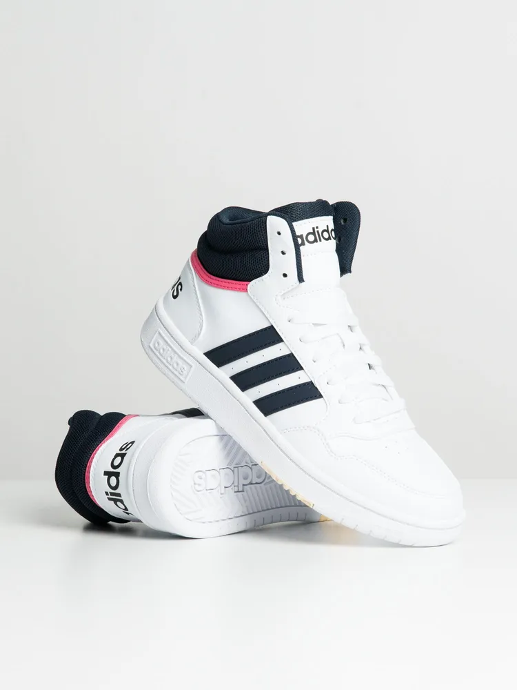 WOMENS ADIDAS HOOPS 3.0 MID SNEAKERS - CLEARANCE