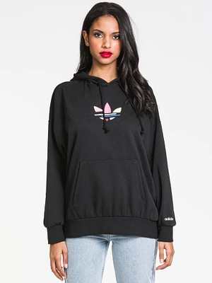 ADIDAS F/T CROPPED EMBROIDERED LOGO HOODIE - CLEARANCE