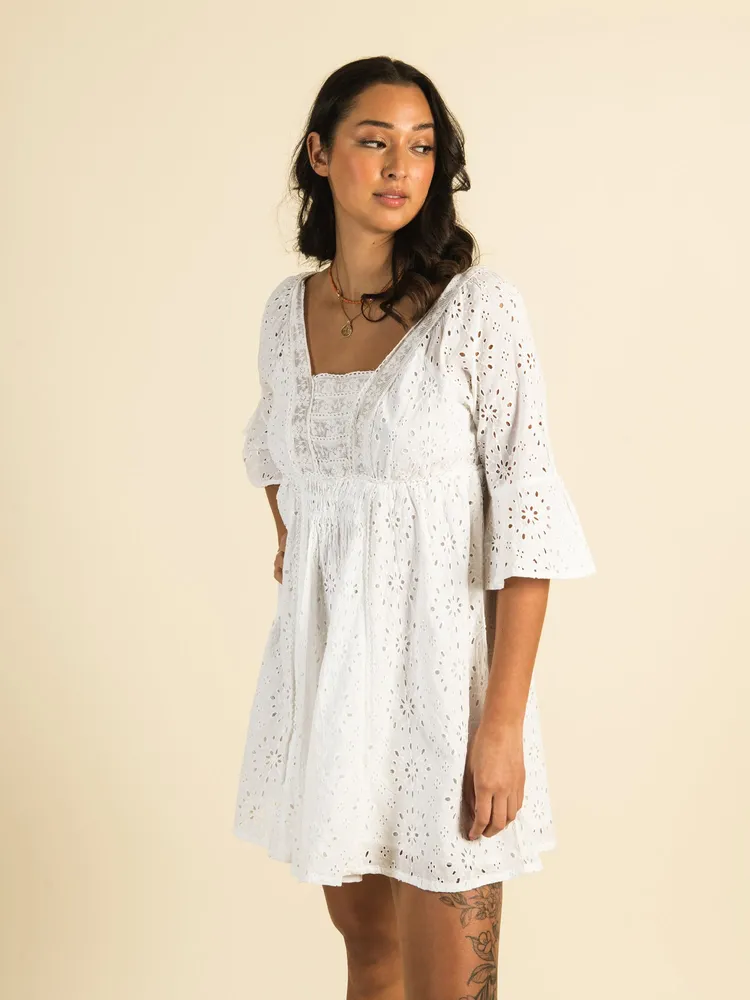 BILA77 ESPERANZA EYELET DRESS - CLEARANCE