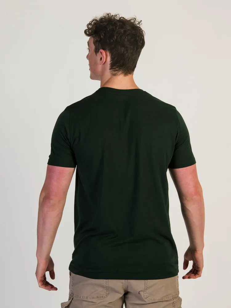 VICTOR CREWNECK TEE - FOREST GREEN