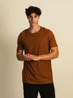 VICTOR CREWNECK TEE - COGNAC