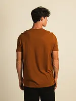 VICTOR CREWNECK TEE - COGNAC