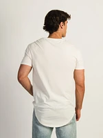 LONGLINE TEE- CREAM