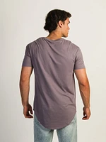 LONGLINE TEE- MAUVE