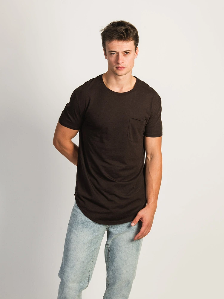 LONGLINE TEE- BROWN