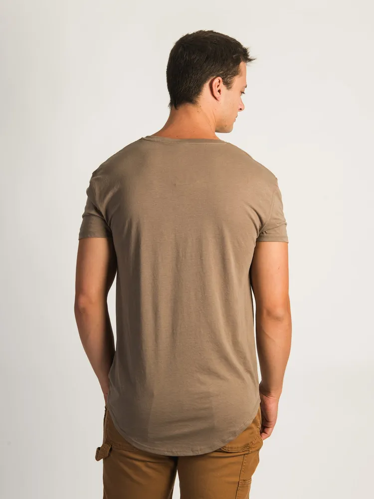 LONGLINE TEE - TAUPE