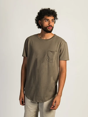 T-SHIRT LONGLINE- BRUN