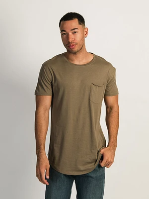 T-SHIRT LONGLINE- BRUN