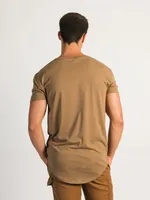 LONGLINE TEE - BEIGE