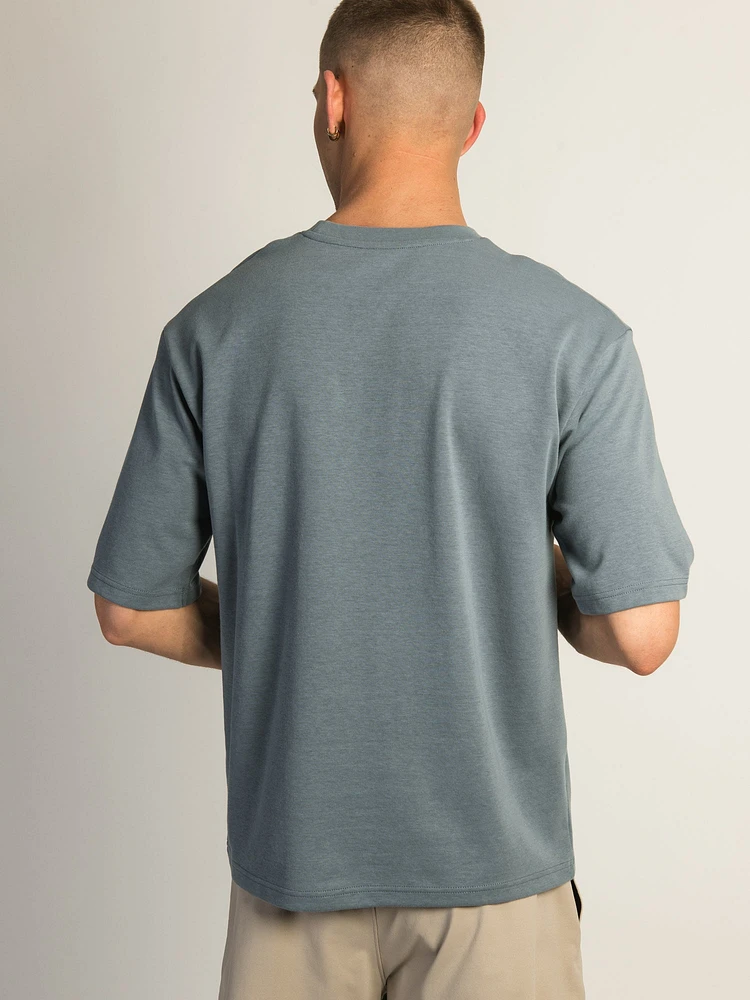 BOXY FIT T-SHIRT- STEEL