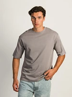 BOXY FIT TEE- MAUVE