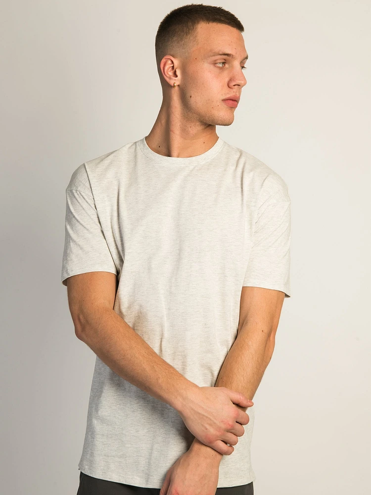 LONG FIT T-SHIRT- OATMEAL