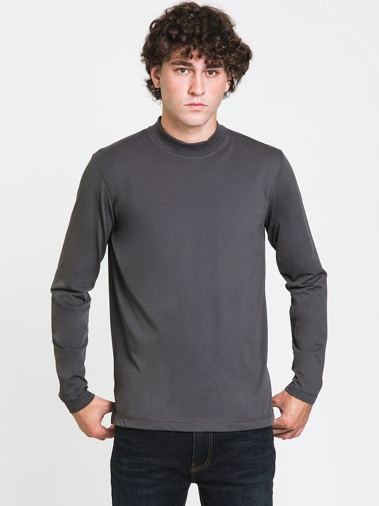 BOATHOUSE LONG SLEEVE MOCK NECK TEE