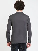 BOATHOUSE LONG SLEEVE MOCK NECK TEE