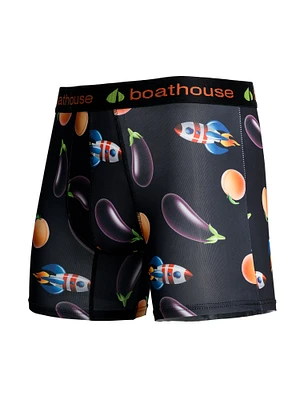 BOATHOUSE NOVELTY BOXER BRIEF - EGGPLANT PEACH CLEARANCE