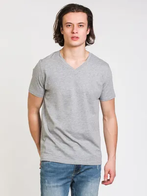 VICTOR V-NECK TEE - GREY MIX