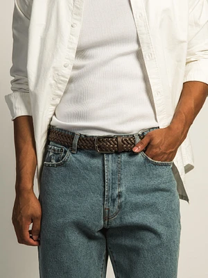 BOATHOUSE BROWN BRAIDED BELT