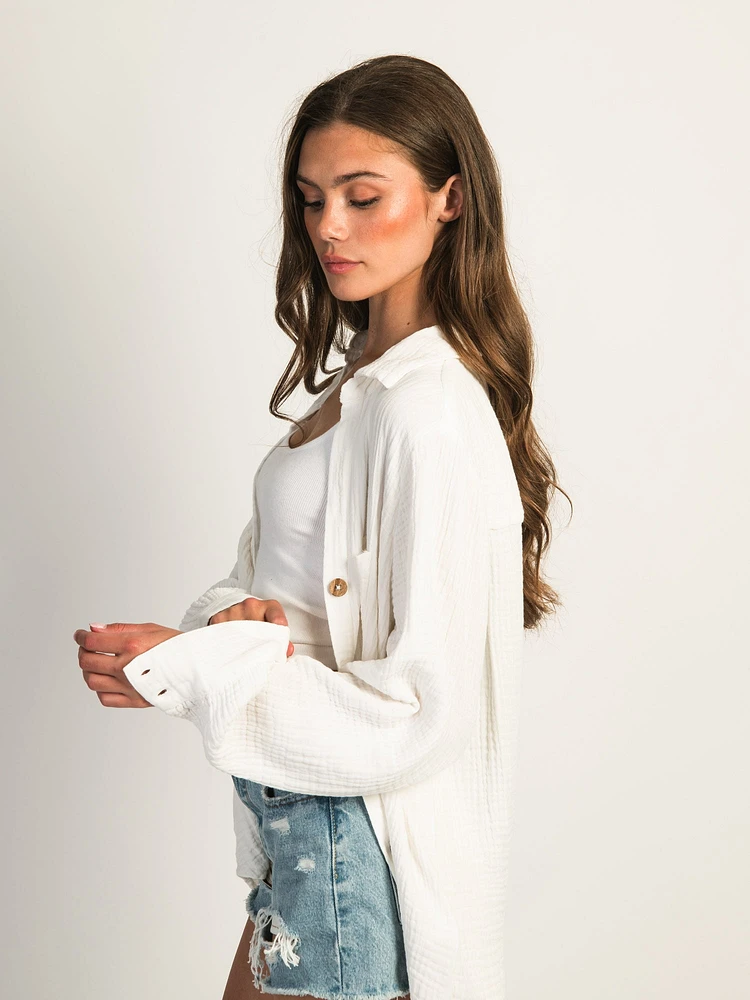 BILLABONG SWELL BUTTON-UP BLOUSE