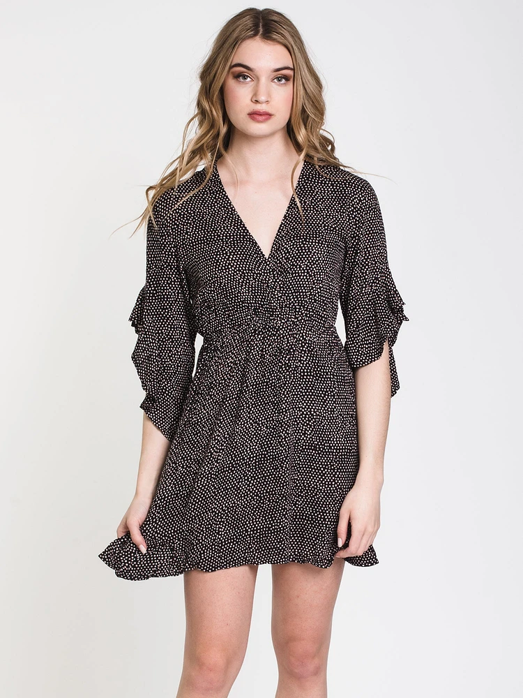 WOMENS LOVE LIGHT DRESS - BLACK CLEARANCE