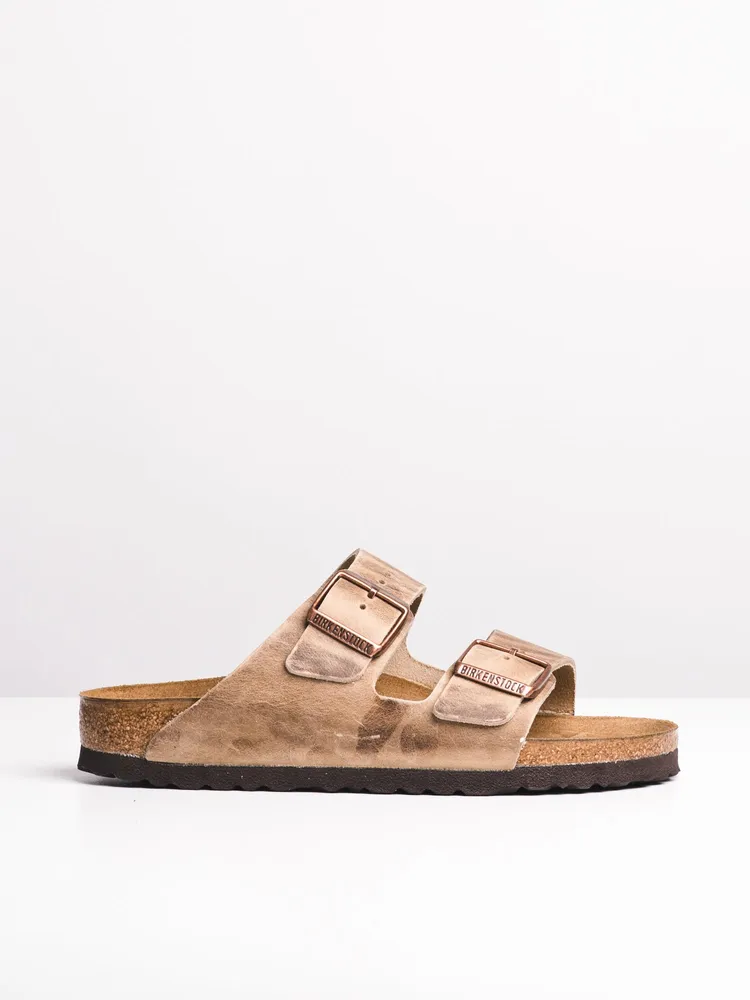 WOMENS BIRKENSTOCK ARIZONA TOBACCO OILED LEATHER SANDALS - MEDIUM/NARR