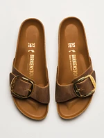 WOMENS BIRKENSTOCK MADRID BIG BUCKLE OILED LEATHER SANDALS