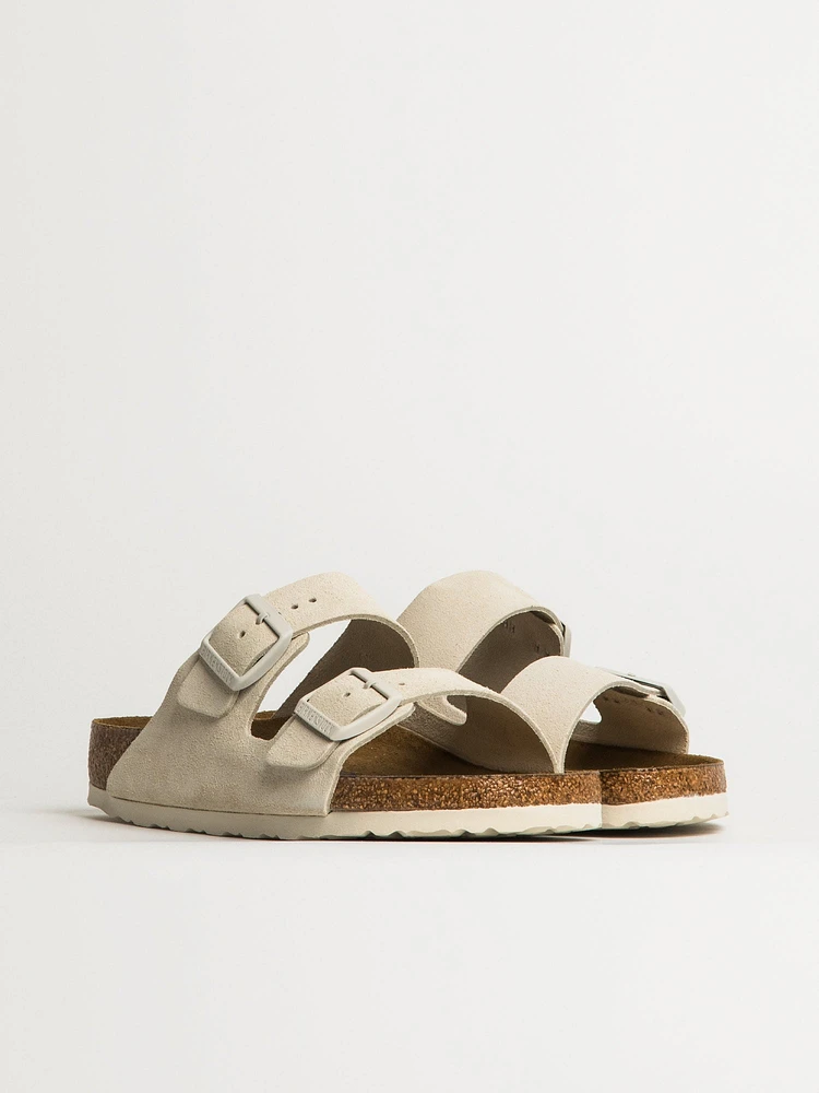 WOMENS BIRKENSTOCK ARIZONA SOFT FOOTBED SUEDE SANDALS