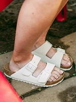 WOMENS BIRKENSTOCK ARIZONA SOFT FOOTBED SUEDE SANDALS - REGULAR ANTI
