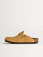 WOMENS BIRKENSTOCK BOSTON SUEDE CLOG - LATTE CREAM