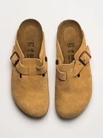 WOMENS BIRKENSTOCK BOSTON SUEDE CLOG - LATTE CREAM