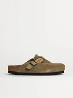 WOMENS BIRKENSTOCK BOSTON BRAIDED SUEDE CLOG - TAUPE