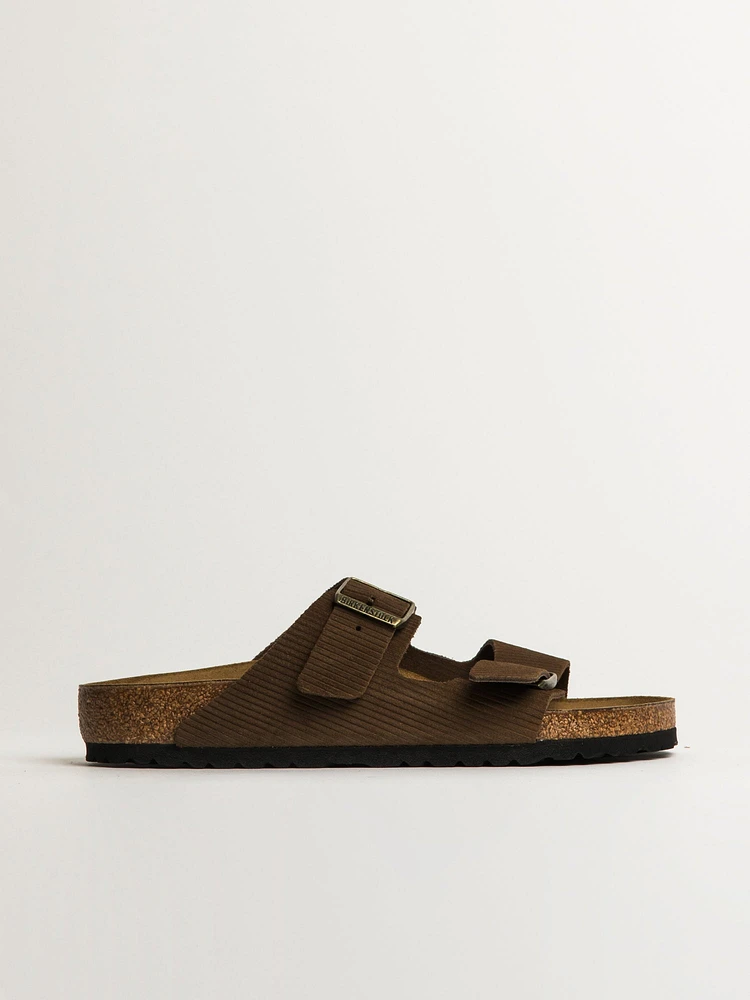 BIRKENSTOCK ARIZONA CORD SUEDE HOMME - DARK TEA